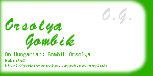 orsolya gombik business card